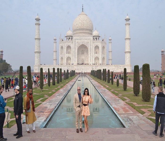 Amazon Founder Jeff Bezos Visits Taj Mahal