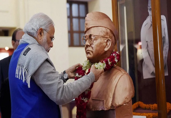 PM Modi pay tribute Subhash chandra Bose 