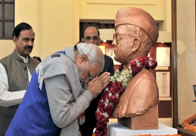 PM Modi pay tribute Subhash chandra Bose