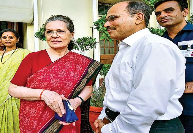 Sonia Gandhi & Adhir Ranjan