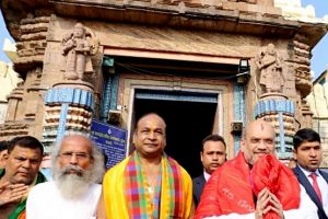गृहमंत्री अमित शाह ने ओडिशा के मंदिरों के किए दर्शन