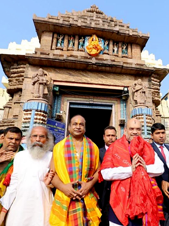 Union Home Minister Amit Shah at Jagannath temple