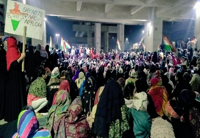 Jaffrabad metro station Protest