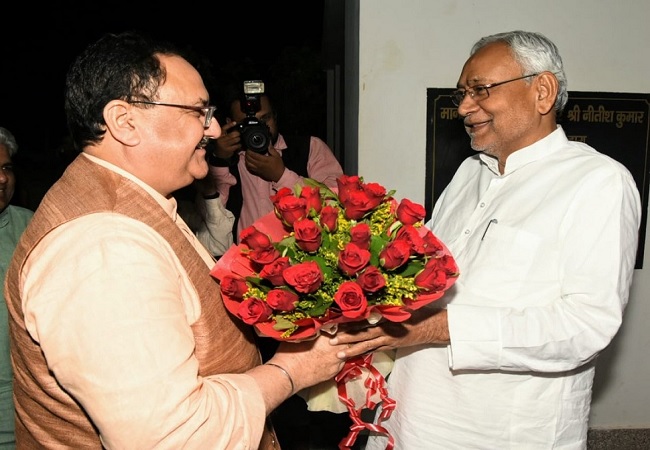 Nitish Kumar and JP Nadda
