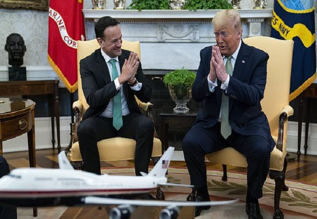 Donald Trump and Irish prime minister Leo Varadkar