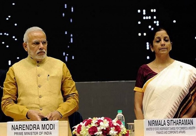 Narendra Modi and Nirmala Sitharaman