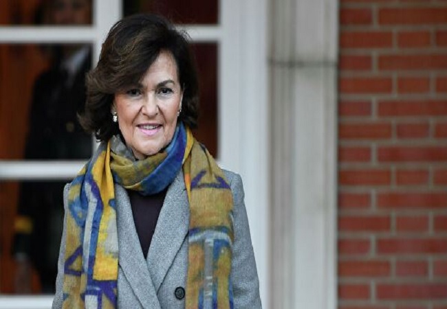 Spain Deputy Prime Minister Carmen Calvo 