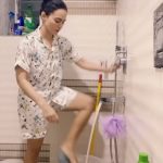 Sana Khaan Washing Clothes