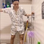 Sana Khaan Washing Clothes