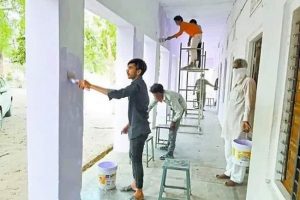 राजस्थान : क्वारंटाइन में मजदूरों ने दिखाया अपना हुनर, ये काम कर स्कूल की बदली सूरत