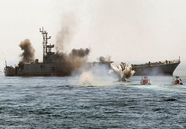 Iran Navy Missile hit self