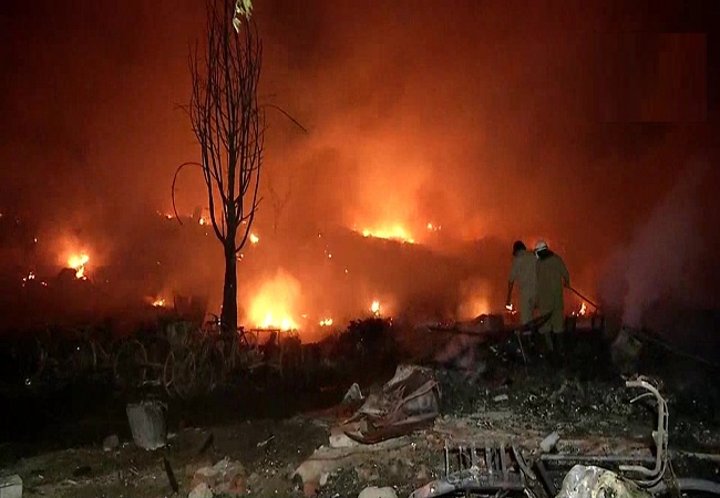 Tughlakabad Slums Fire