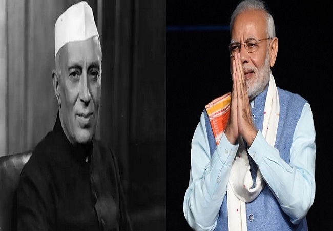 jawaharlal nehru and Narendra Modi