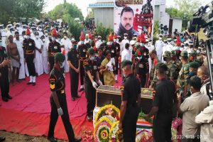 शहीद पलानी का अंतिम संस्कार पूरे सैन्य सम्मान के साथ किया गया