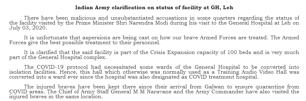 ARMY CLARIFICATION