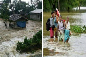 असम में कुदरत का कहर: 26 जिले भीषण बाढ़ और भूस्खलन से प्रभावित, अब तक 105 मौतें