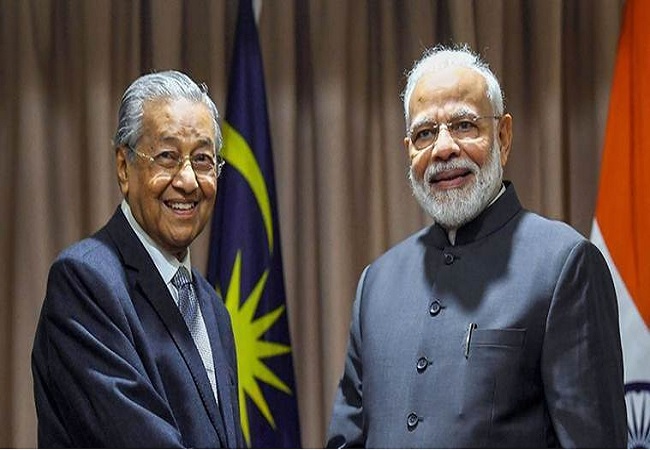 Mahathir Mohamad and PM Narendra Modi