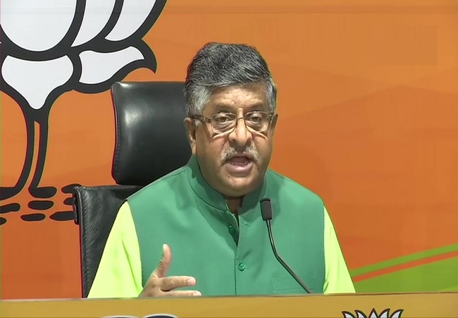 Union Minister Ravi Shankar Prasad 