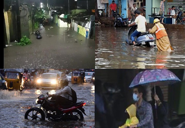 Hyderabad water Logging Collage pic