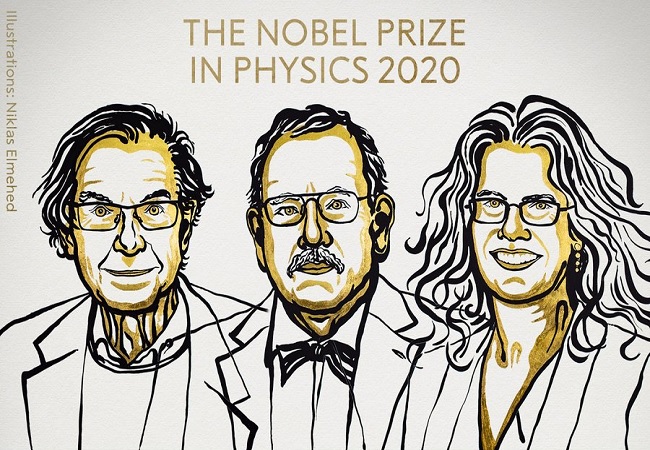 Roger Penrose, Reinhard Genzel and Andrea Ghez