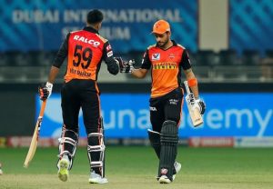 IPL 2020 : मनीष पांडे, विजय की शतकीय साझेदारी ने हैदराबाद को दिलाई जीत