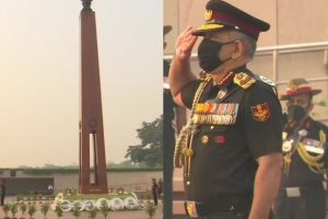 Infantry Day 2020: CDS जनरल बिपिन रावत ने राष्ट्रीय युद्ध स्मारक पर अर्पित की श्रद्धांजलि