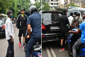 Ranveer Singh: रणवीर सिंह की कार को बाइक ने मारी टक्कर, वीडियो हुआ वायरल