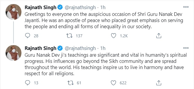 Rajnath tweet