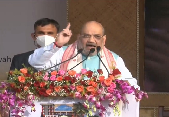 अमित शाह ने विपक्ष पर साधा निशाना, कहा आपने असम के युवाओं को शहीद करने का किया काम