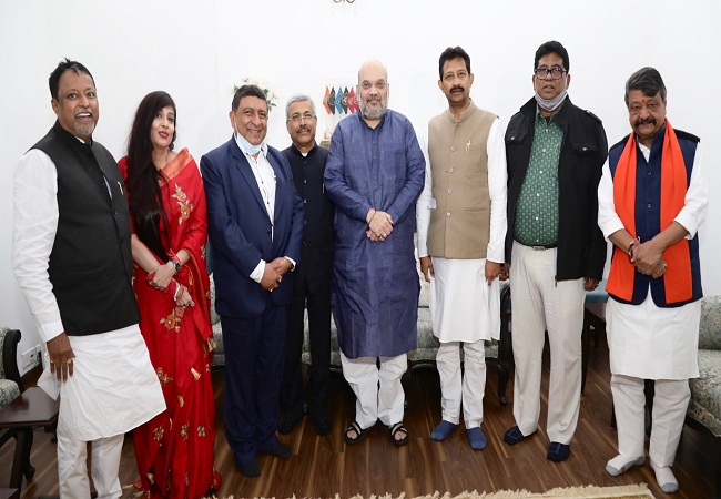 Amit Shah With WB TMC Leader Who join BJP