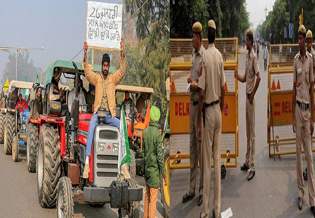 Farmer Tractor Parade delhi police