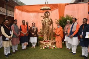 UP: BJP प्रदेश कार्यालय में लगाई गई भगवान श्रीराम की मूर्ति, जेपी नड्डा ने किया अनावरण