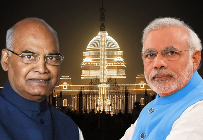 PM Narendra modi and President Ramnath kovind