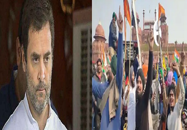 किसानों के उपद्रव पर राहुल बोले- हिंसा किसी समस्या का हल नहीं, जवाब मिला- ‘सब तुम्हारा किया धरा है’
