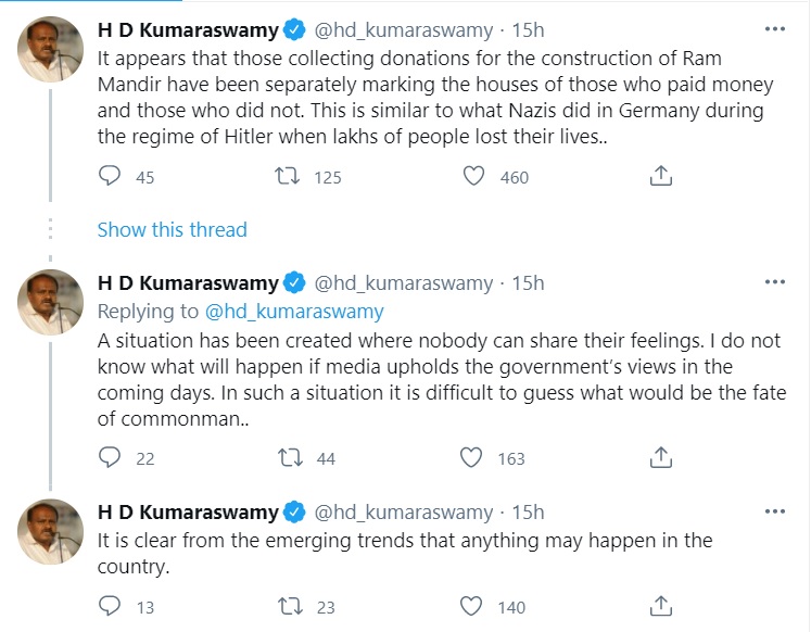Kumaraswamy tweet