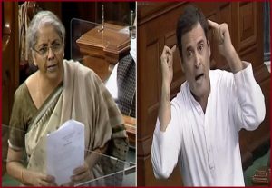 Lok Sabha: राहुल के ‘हम दो हमारे दो’ वाले बयान पर वित्तमंत्री का पलटवार, कहा- दामाद की ज़मीन पर…