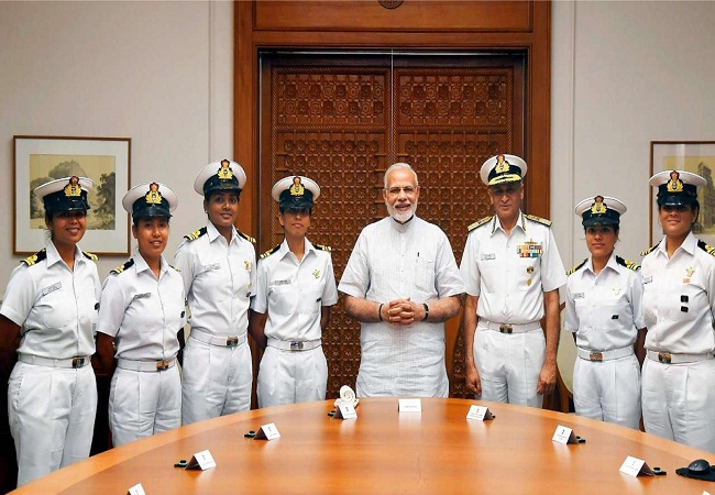 INS TARINI Six Woman Navy officer India PM MODI
