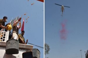 Kumbh 2021: शाही स्नान में हेलीकॉप्टर से पुष्पवर्षा, मुख्यमंत्री ने किया श्रद्धालुओं का स्वागत