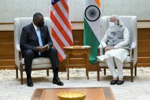 Delhi: भारत पहुंचे अमेरिकी रक्षामंत्री लॉयड ऑस्टिन ने PM मोदी से की मुलाकात