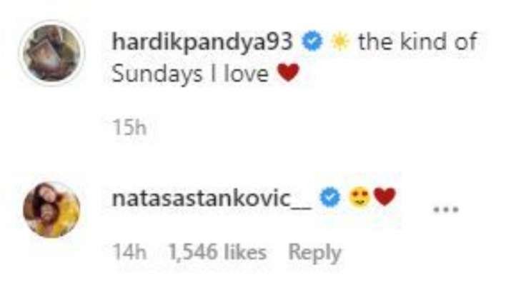 Natasha comment on hardik