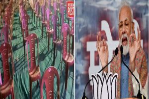 Bengal Election 2021: PM मोदी की रैली में कोविड प्रोटोकॉल का पालन, दूर-दूर लगीं कुर्सियां, बांटे जा रहे मास्क