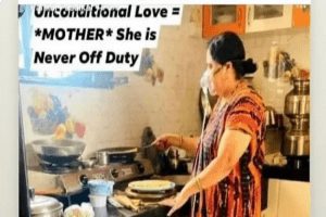 कोरोना संकट के बीच इस महिला ने दिखाई हिम्मत, ऑक्सीजन सपोर्ट के साथ किचन में बनाया खाना, वायरल तस्वीर पर हुआ बवाल