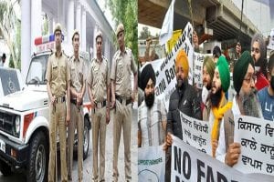 Delhi: लॉकडाउन नियमों का उल्लंघन कर रहे किसानों पर पुलिस का एक्शन, किया गिरफ्तार