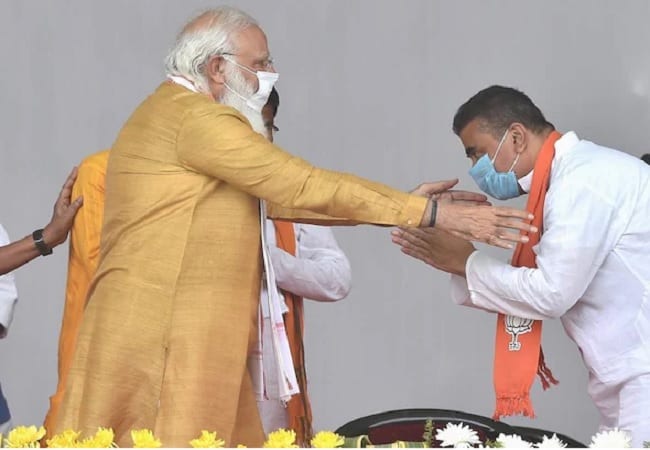 PM Modi and Suvendu Adhikari