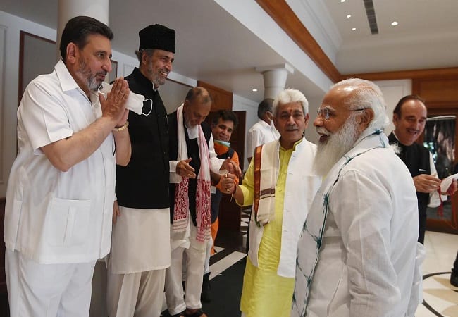 PM Modi meeting Jammu kashmir manoj sinha