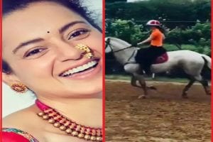 Kangana Ranaut : कंगना रनौत ने शेयर किया मजेदार वीडियो, घुड़सवारी करती आईं नजर
