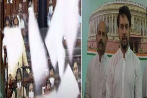 Monsoon Session: लोकसभा में कांग्रेस-TMC सांसदों ने तोड़ी मर्यादा, स्पीकर के सामने फाड़े पर्चे, अनुराग ठाकुर ने लगाई क्लास