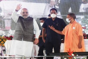 Uttar Pradesh: अमित शाह ने लखनऊ में किया फॉरेंसिक साइंस इंस्टीट्यूट का शिलान्यास, 5 बार योगी का नाम लेकर फूंका चुनावी बिगुल