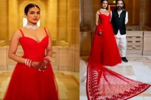 Priyanka Chopra: जब पीसी ने अपनी शादी के एक फंक्शन में पहना था रेड कलर का सेक्सी गाउन, देखें तस्वीरें