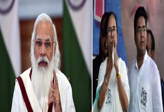 PM Modi, Abhishek and Mamata banerjee